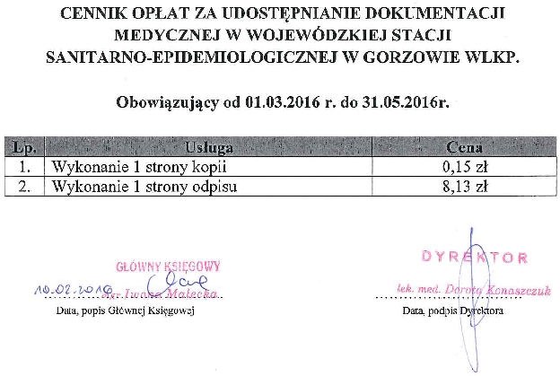 cennik WSSE cennik WSSE